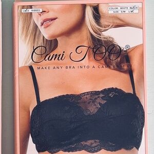 Fashion Forms Black Stretch Lace Cami Too Top L/XL New in Box
